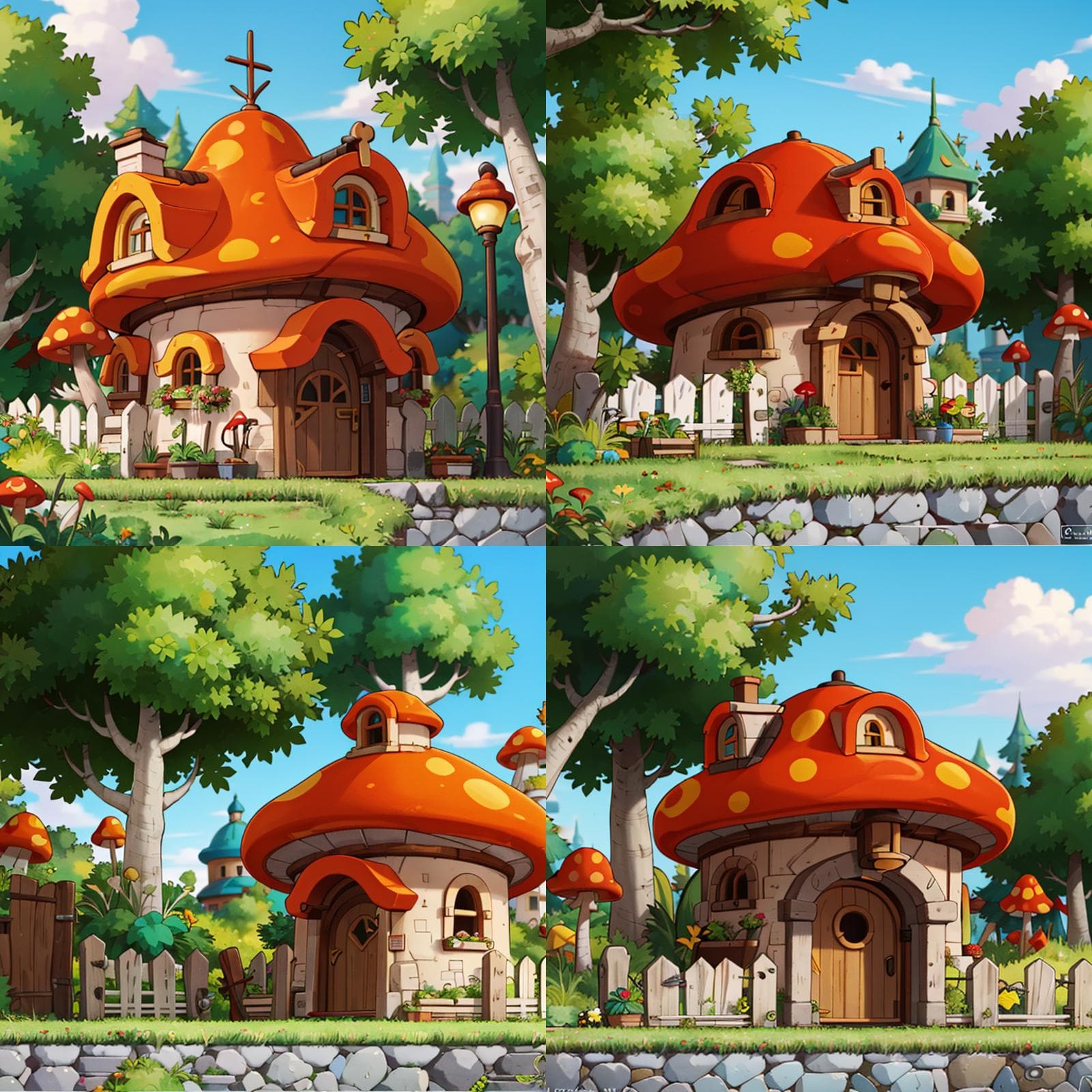 Henesys Buildings - Mushroom Homes (Maple Story) [Illustrious & SD1.5]