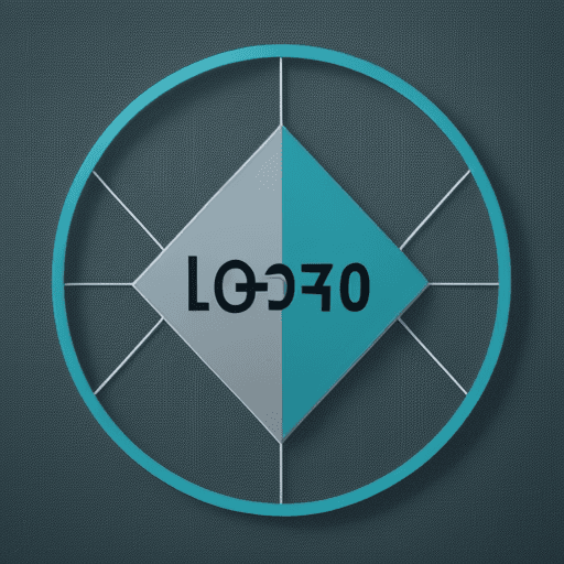 AI generated: Logo for EDNA 4, logistics standards, modern, clean, sans-serif font, blue #007BFF text, green #28A7...