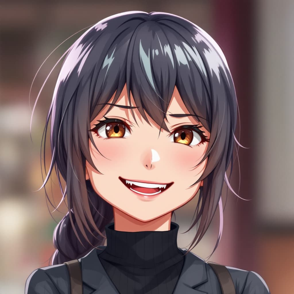 AI generated: a Japanese anime female,smug face expression