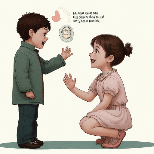 AI generated: Illustration of a Child Being Praised by an Adult for Good Behavior