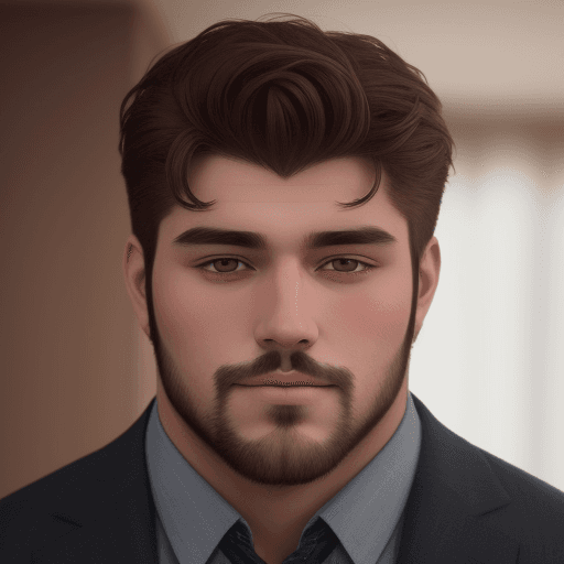 AI generated: A very handsome mesmerizing male teddy bear with human features
