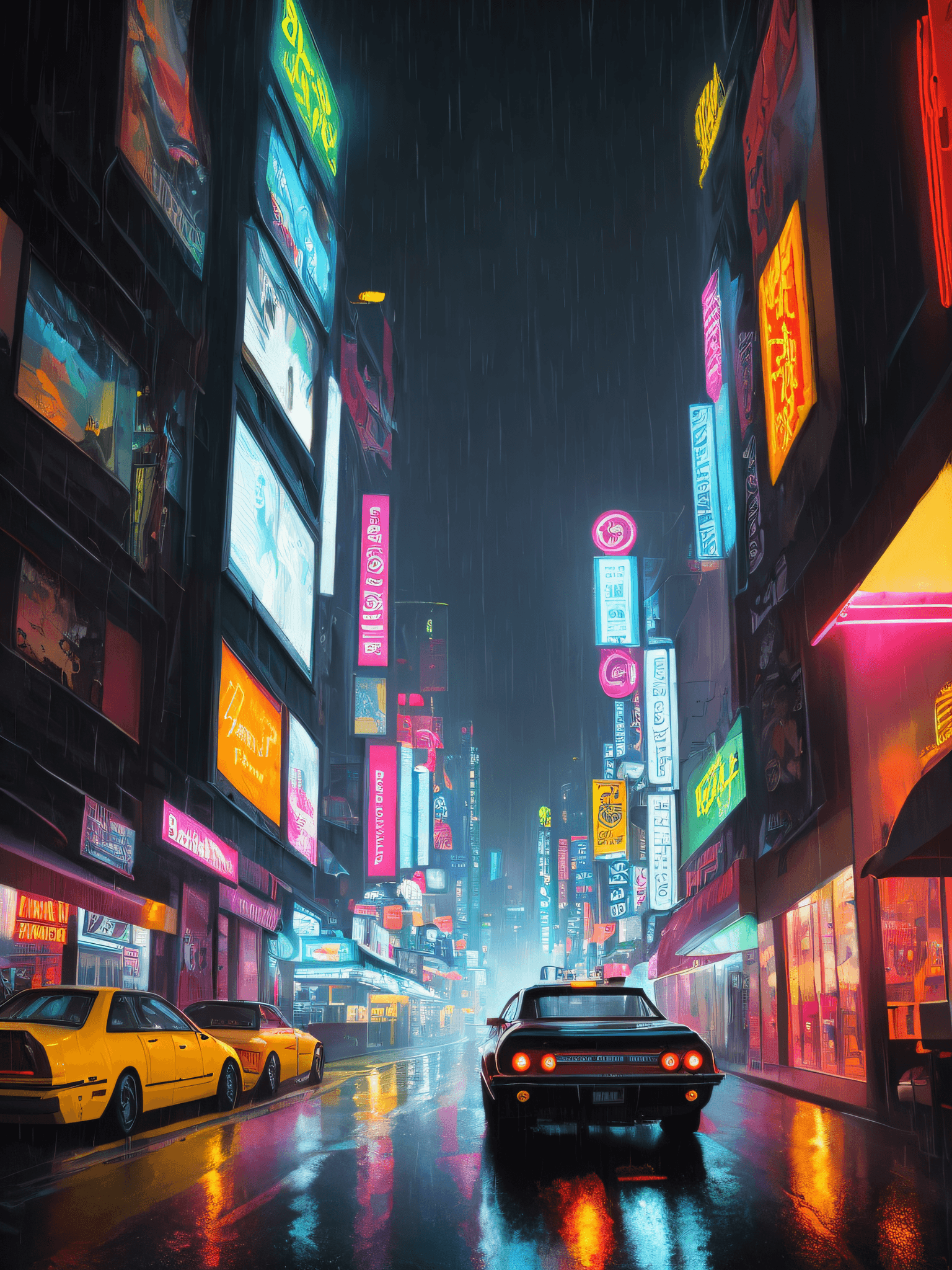 AI generated: Blade Runner, (drizzle rain:1.2), (poster:1.6), poster on wall, nostalgia, movie poster, (depressive...