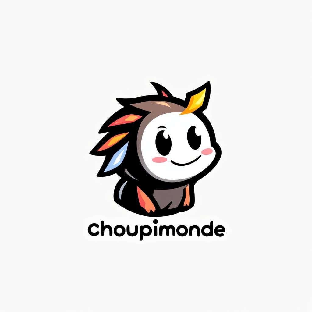 AI generated: A cartoon and modern logo design startup, featuring a stylized cartoon icon with sharp,The overall s...