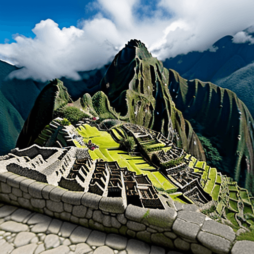 AI generated: made a landscape with "A Flock of Seagulls" in macchu picchu