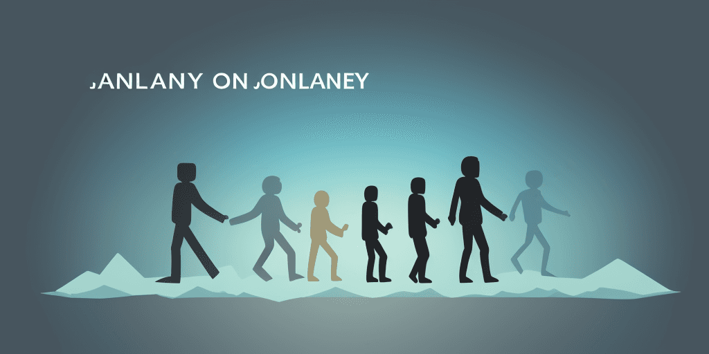 AI generated: Create a graphic that shows an AI model on a journey of helping humans