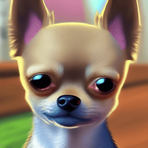 AI generated: cute, old dog, chihuaha, skinny Chihuahua 3d --ar 4:7 --v 5.2