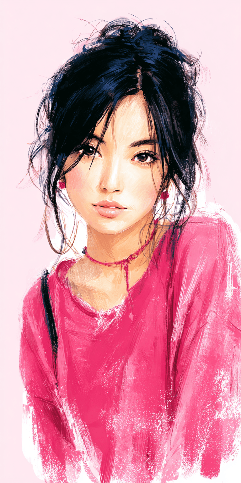 AI generated: Asian woman, mid 20s --no freckles --ar 1:2 --raw --sref 2449573528 --profile oh3iyx5 --stylize 750