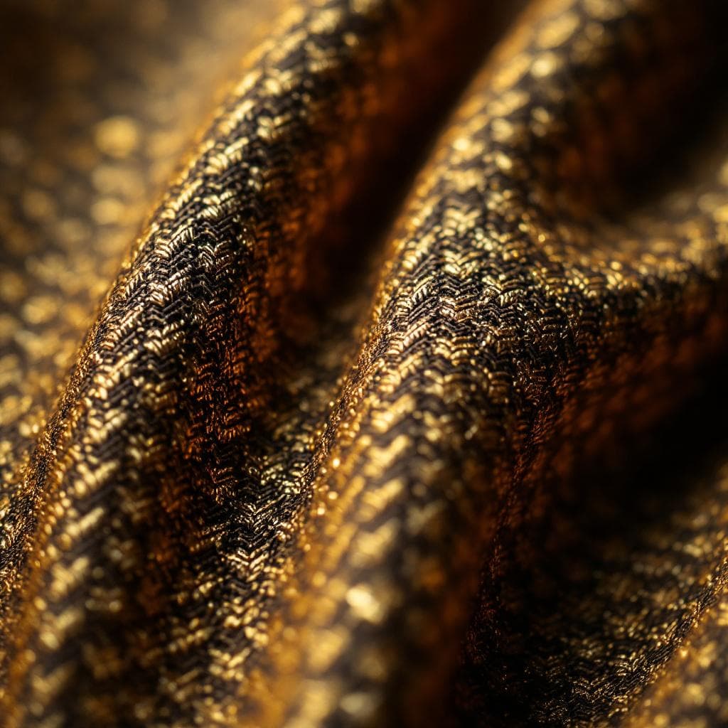 AI generated: A richly detailed close-up of a medieval-style textile fabric, featuring a woven haberget pattern wi...