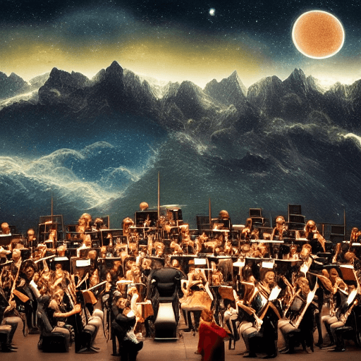 AI generated: symphony of the universe, visualize an epic scene depicting the harmony of the cosmos
