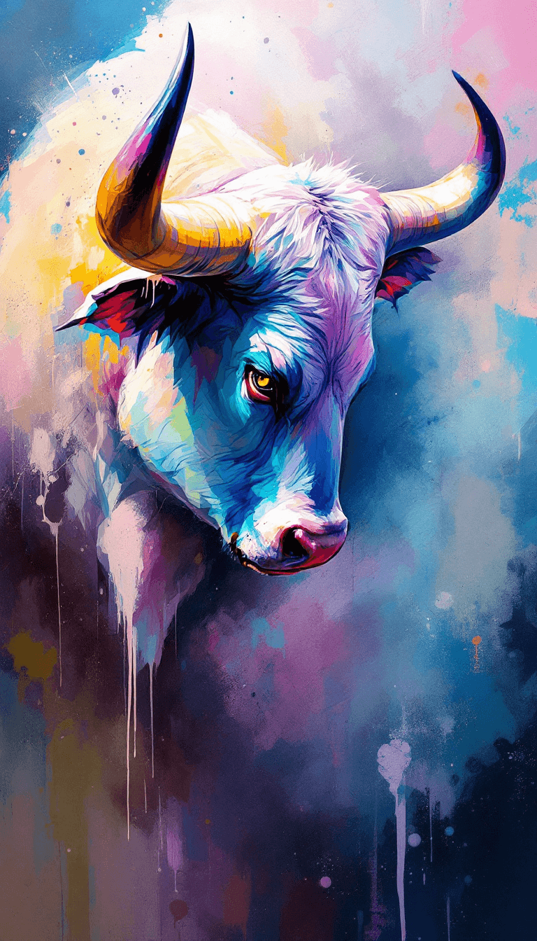 AI generated: a fighting bull painting pastel colors, 16k, -ar 9:16 - - style 750 - -v 6.0 - Image