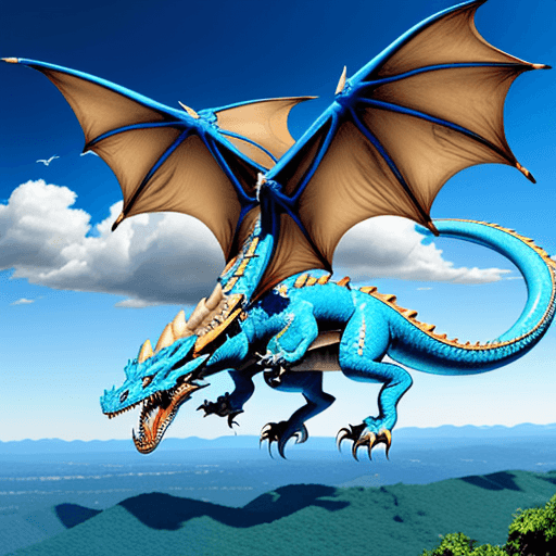 AI generated: Un dragón sobrevolando un castillo 