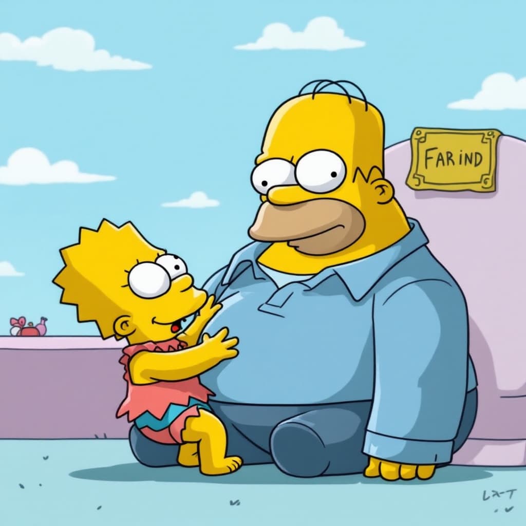 AI generated: homer Simpson fat baby 