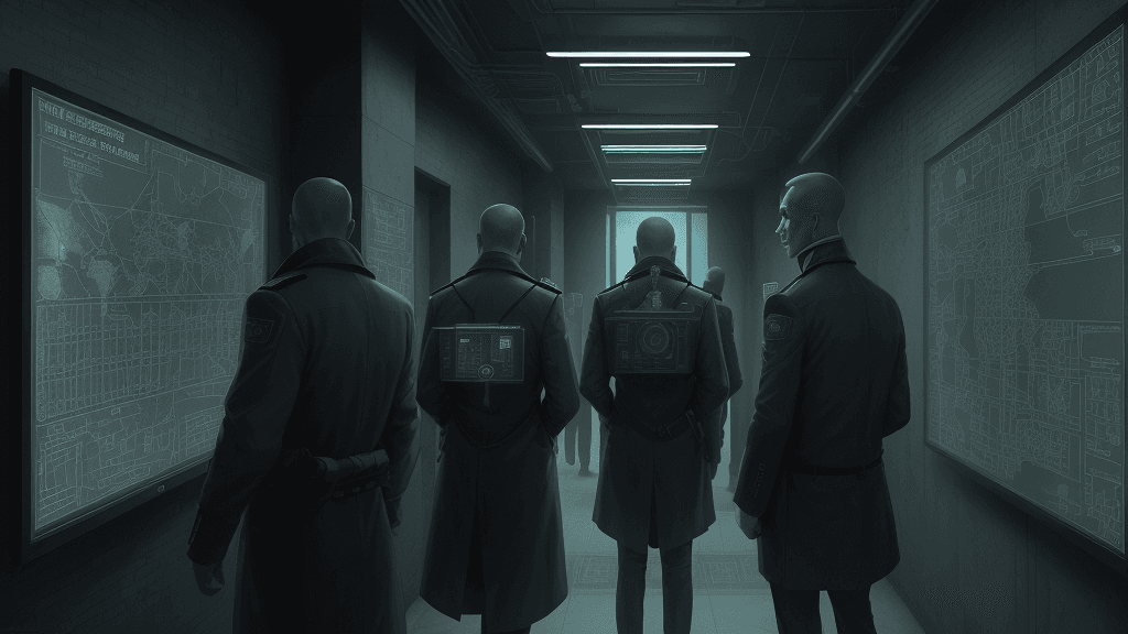 AI generated: The atmosphere is tense, with a sense of secrecy and hidden danger permeating the air. The walls are...