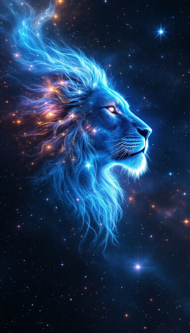 AI generated: Motionсapture spacemassivescalelion AurelionSol underdeepspacestarlight magicinspiralofmovezodiacalc...