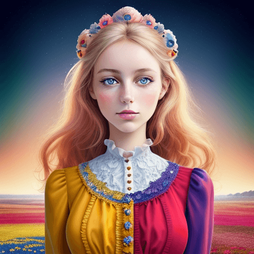AI generated: Beautiful Belgian girl, amazing colors, charming colors, very detailed and beautiful colors, a stunn...