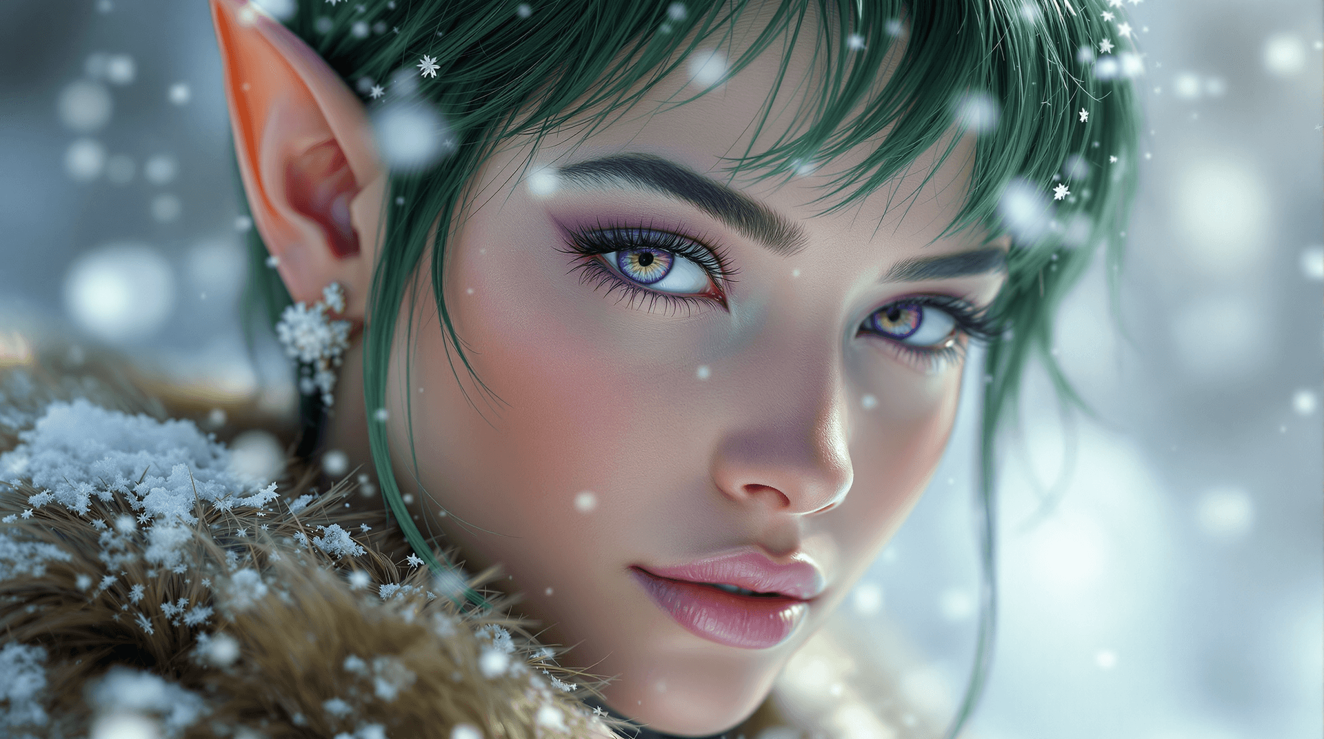 AI generated: elf woman elf ears. 4k, ultra hd, photorealistic, high detail,  ultra-realistic shot on a Sony A7III...