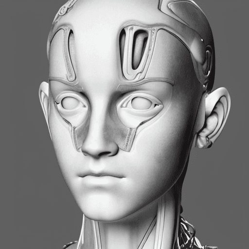 AI generated: cyborg woman emma watson Miyazaki| with a visible detailed brain| muscles cable wires| biopunk| cybe...