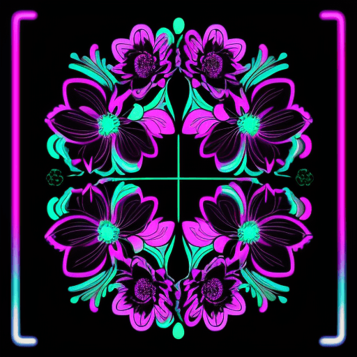 AI generated: Aesthetic Flowers neon :: retro design psicodelic :: multi-color :: simple --ar 2:3 --quality 2  --s...