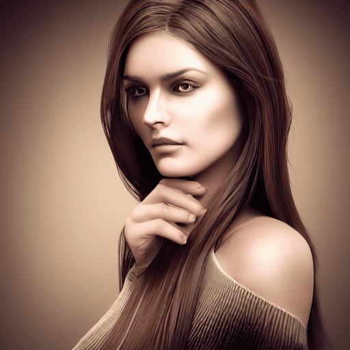 AI generated: hyper realistic photograph, portrait of woman with BROWN eyes and BROWN hair, future, urban fantasy,...
