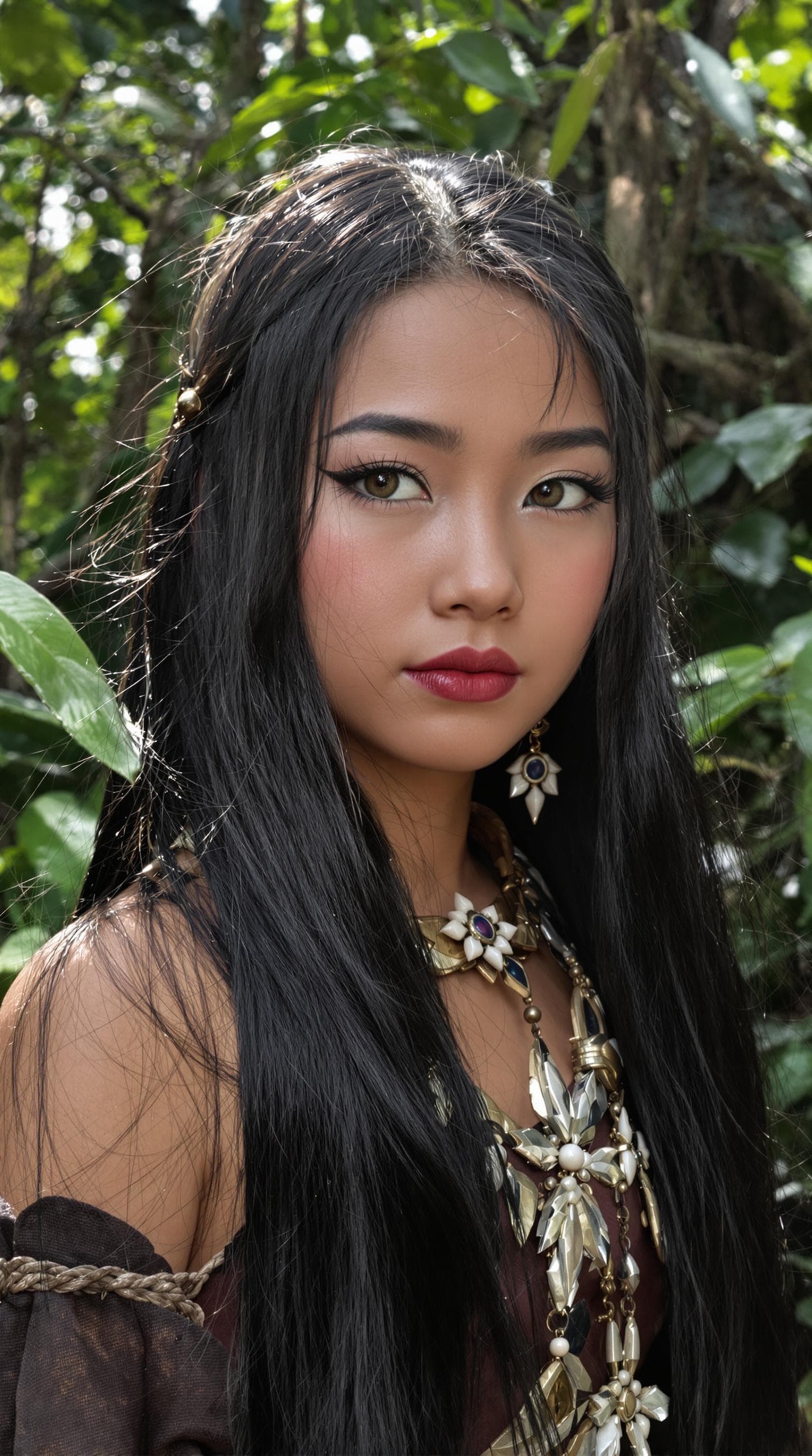 AI generated: a professional photo of a exceptionally beautiful in the world, Filipinos warrior  (age 9), (nine ye...
