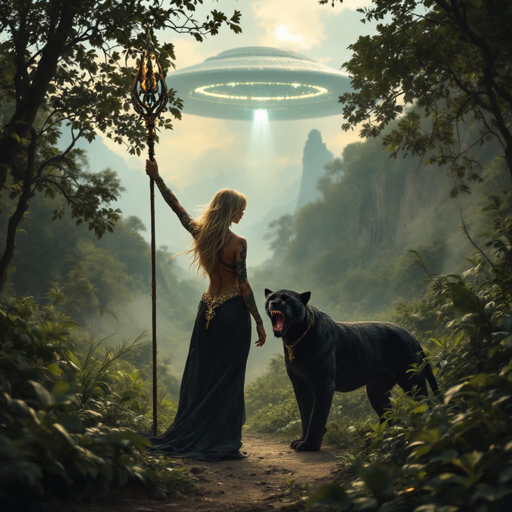 AI generated: Hyper realistic, photo realism, zoomed out full body HD Photo of beautiful, human woman at the end o...