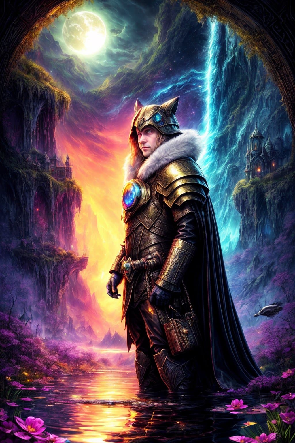 AI generated: scott m. fisher, detailed expressive eyes, fantasy style, depicted is the shadowy glumderg, a curiou...
