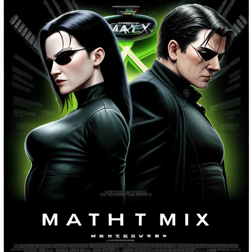 AI generated: if the movie the Matrix and Cars were together in the same movie poster