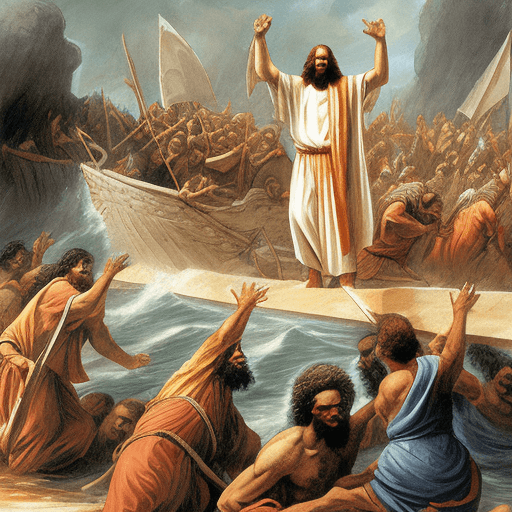 AI generated: Moses Parting the Red Sea, Digital Print, Exodus Old Testament, Sketches, Crossing the Red Sea, Jesu...