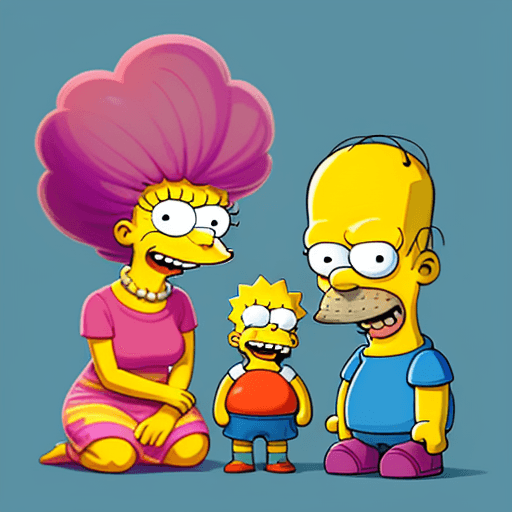 AI generated: "Please generate a cartoon image of a happy family, similar in style to 'The Simpsons,' using the fo...