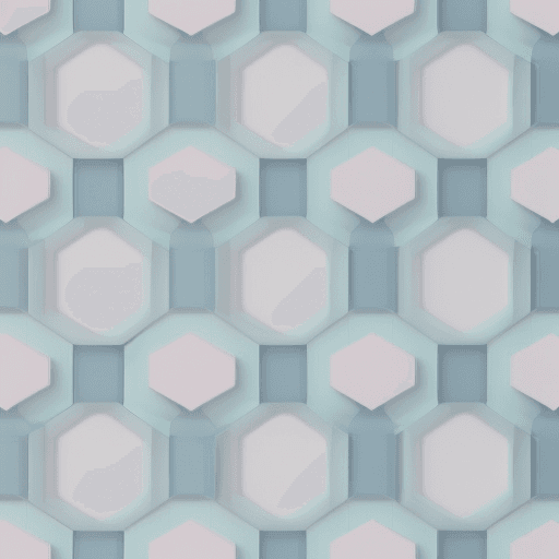 AI generated: Design a wallpaper featuring a pattern of elegant hexagonal structures on half screen with soft-edge...