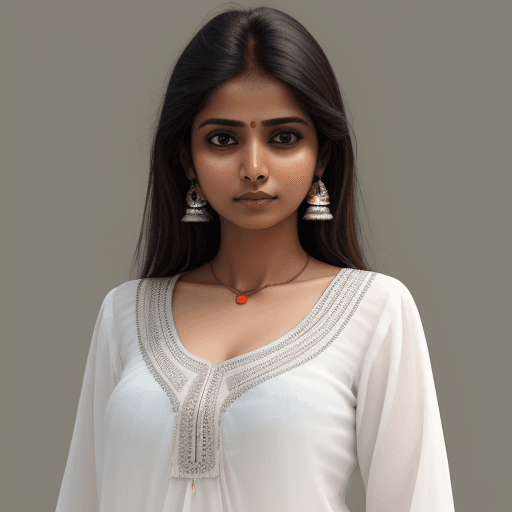 AI generated: image of indian women in deep neck blouse