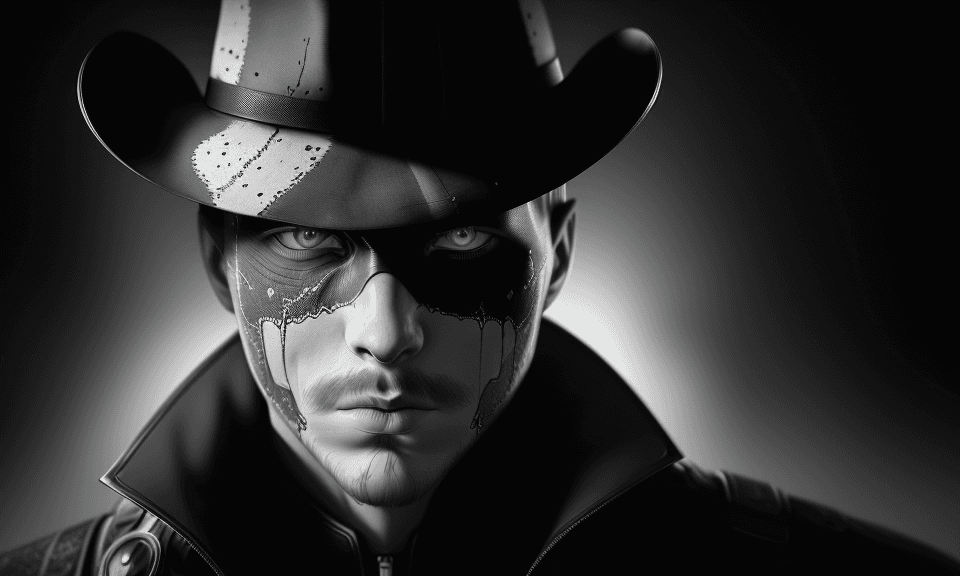AI generated: ,Rorschach character, looking at viewer, portrait, photography, detailed skin, realistic, photoreali...