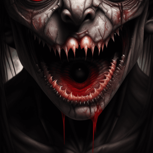AI generated: realistic creepy old spider, natural light, high detail skin, creepy setting, horror, open mouth wit...