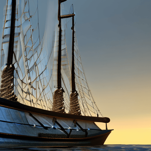 AI generated: Photo of a ultra realistic sailing ship, dramatic light, pale sunrise, cinematic lighting, battered,...
