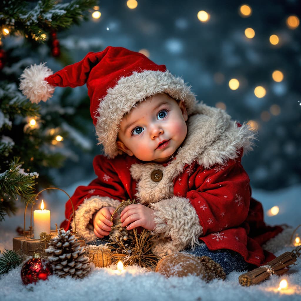 AI generated: bambino natale allegria
