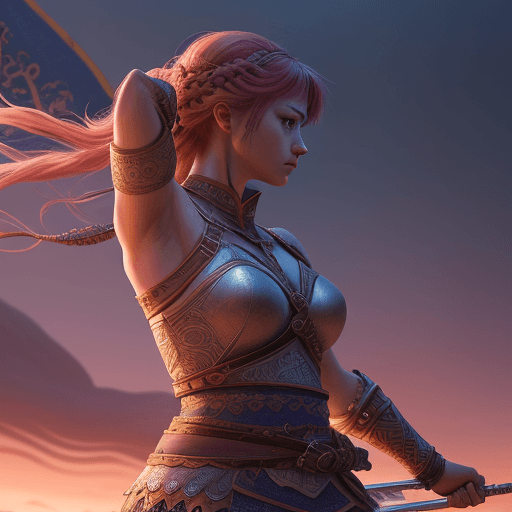 AI generated: strong warrior princess| | centered| key visual| intricate| highly detailed| breathtaking beauty| pr...