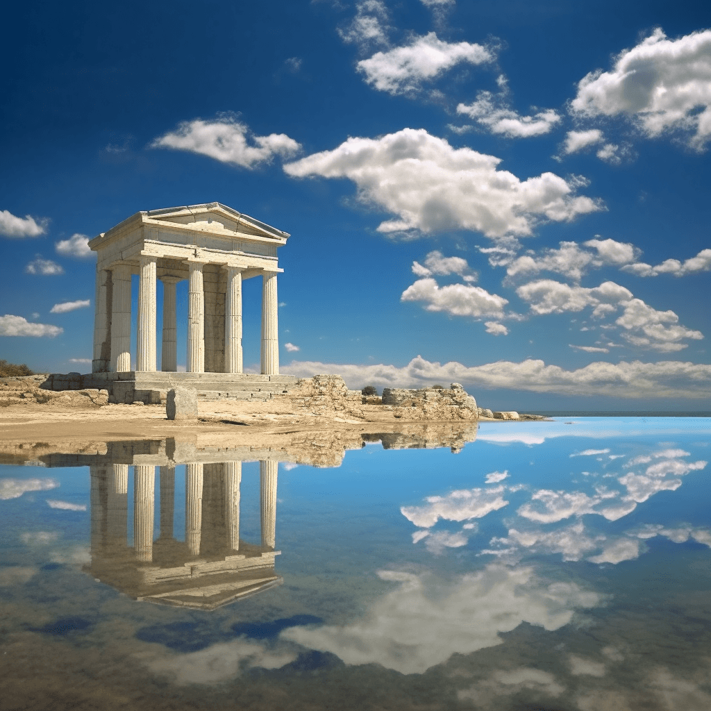 AI generated: ocean, dreamy, invoking property, indescribable mystery, clear sky --no ugly, deformed, noisy, blurr...