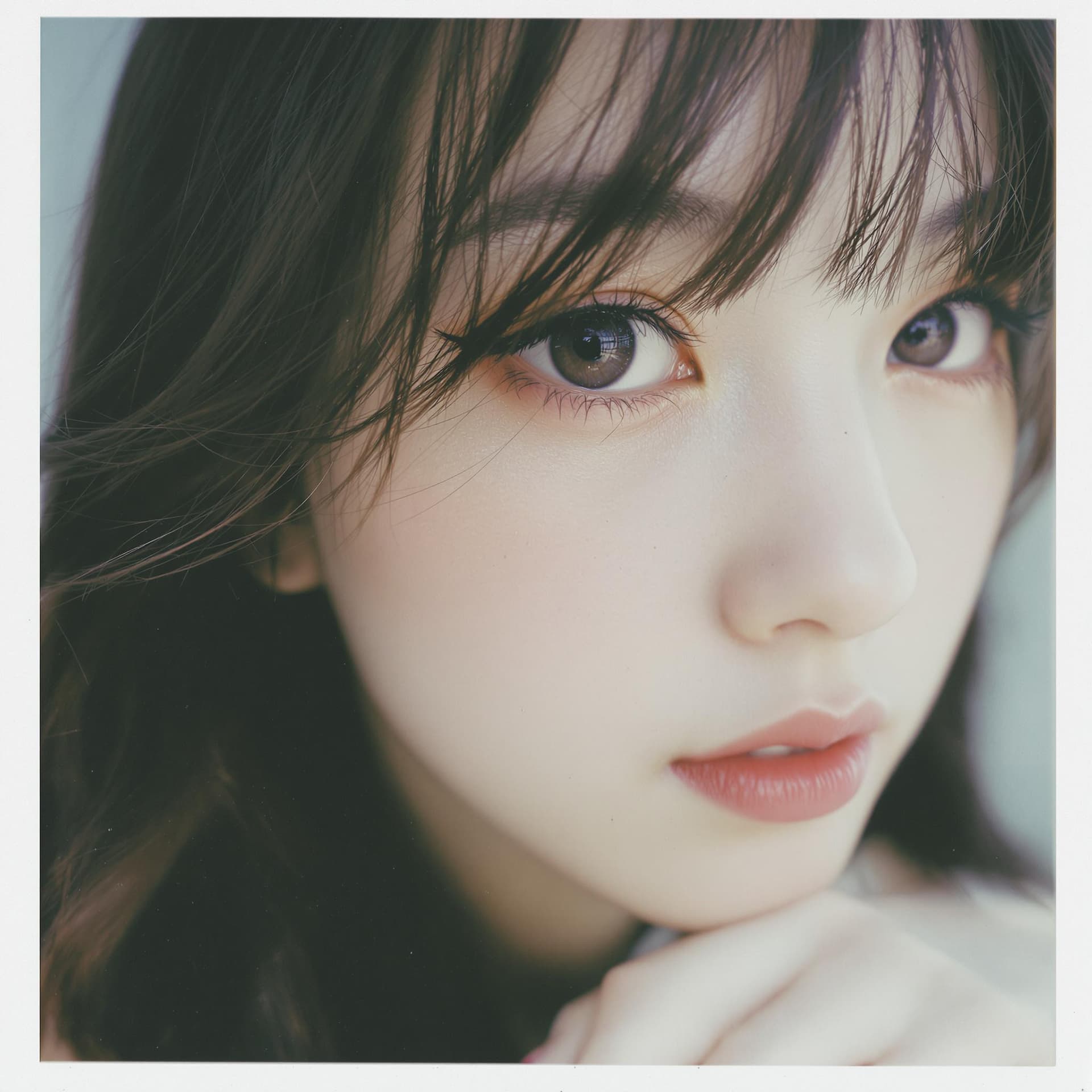 AI generated: Japanese girl, 18-21 years old, brown hair, high-quality photo portrait, shot on a Polaroid camera, ...