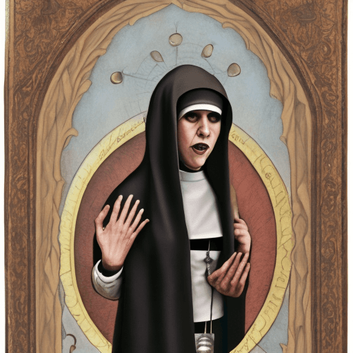 AI generated: Nun contortionist 