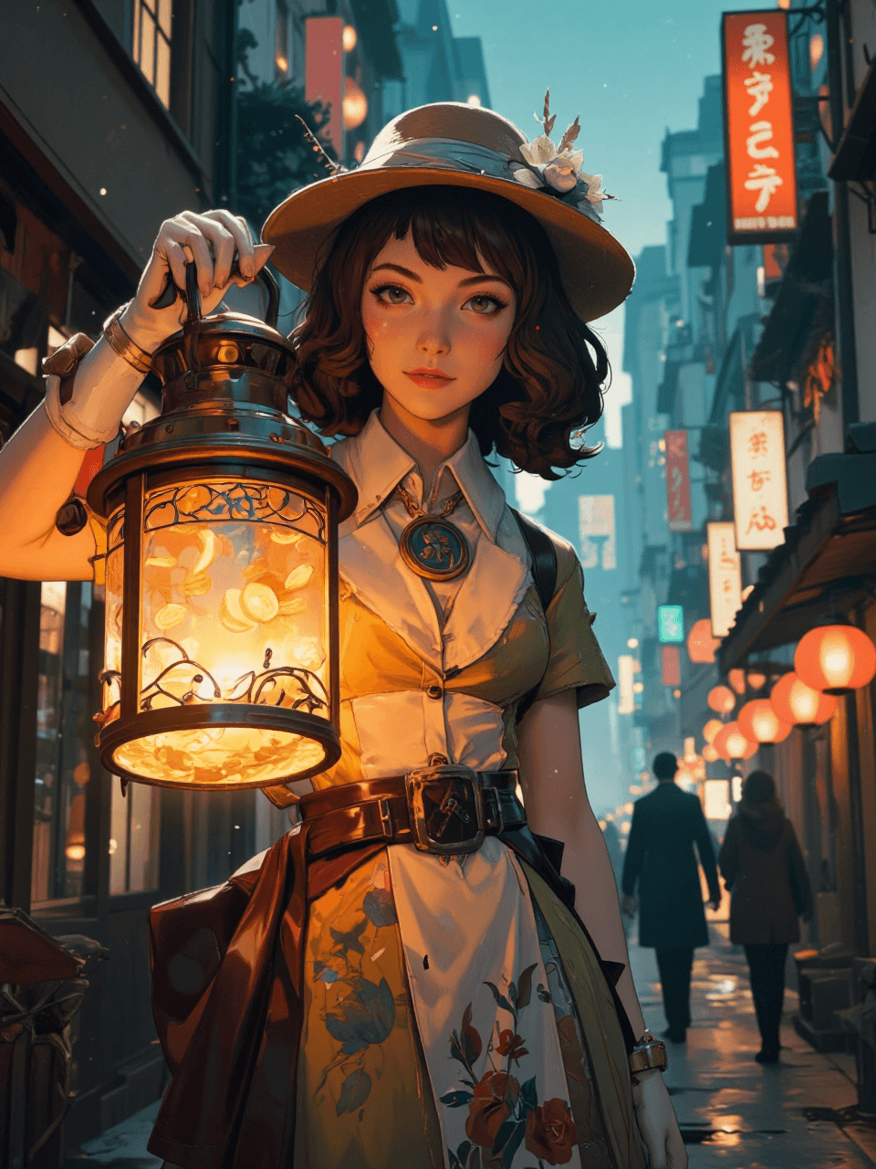 AI generated: The masterpiece is brought to life as the young 21-year-old woman dressed in Sunday best stands at t...