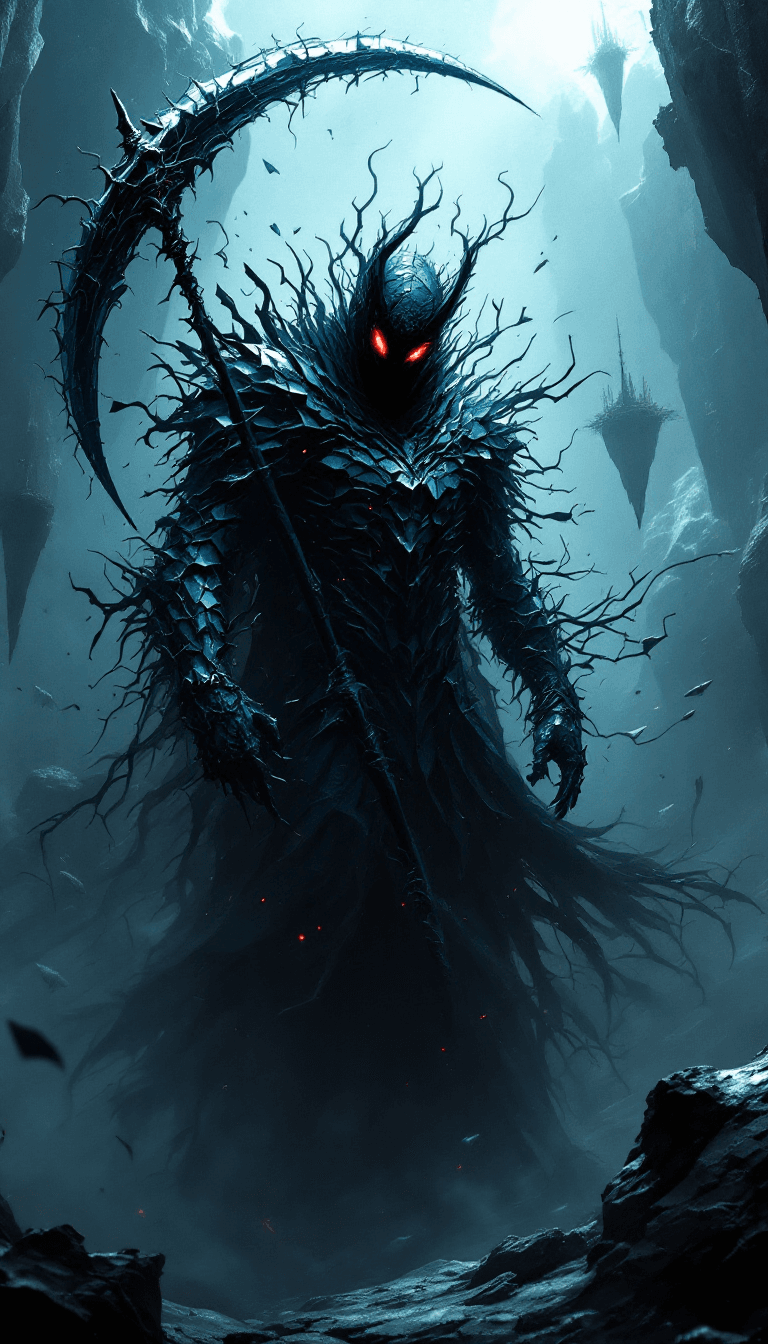 AI generated: A stunning 3D model of an enigmatic, shadowy figure emerging from the void, his form constantly shif...