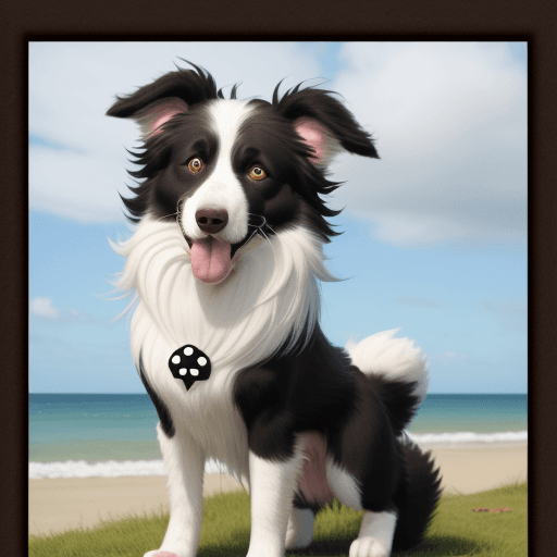 AI generated: A pirate border collie, Dog Planet, Happy Life, and other collies