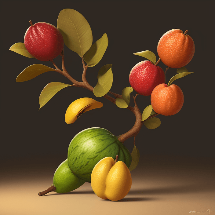 AI generated: A happy cartoon quince fruit, Pixar Style, perfect composition, 8k artistic photography, photorealis...