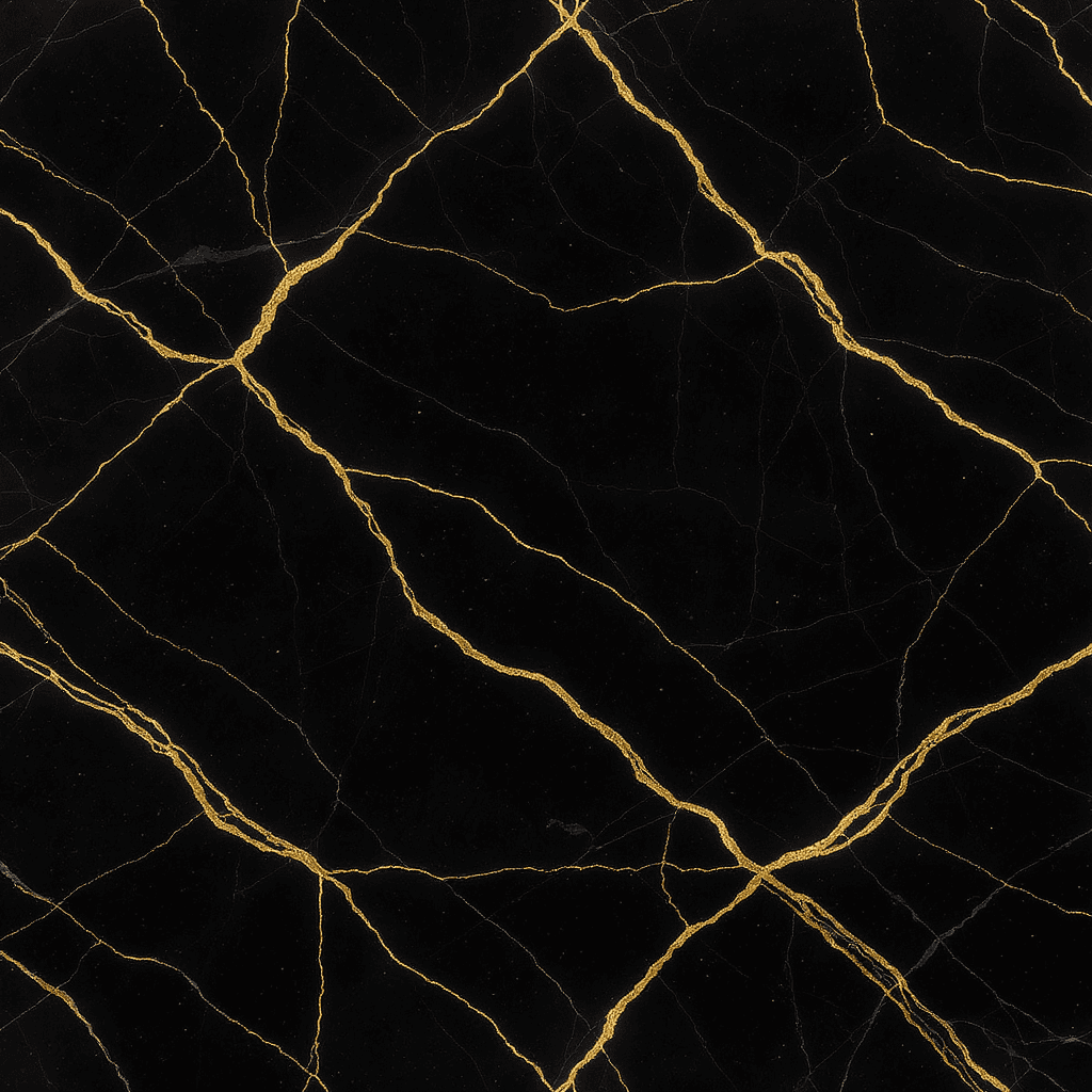 AI generated: A seamless black marble texture with elegant gold veins and subtle depth. Clean, luxurious, and mini...