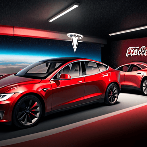 AI generated: un perro hosckie tomando soda coca cola y manejando un tesla en el espacio.