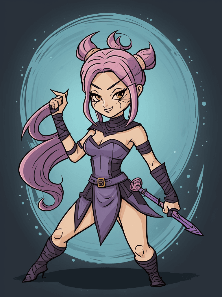 AI generated: Generate an image in the style of the 'Here to Slay' card game, devoid of any text elements. The art...