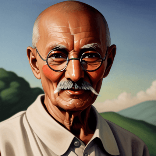 AI generated: Crea una imagen de del pintor ghandi