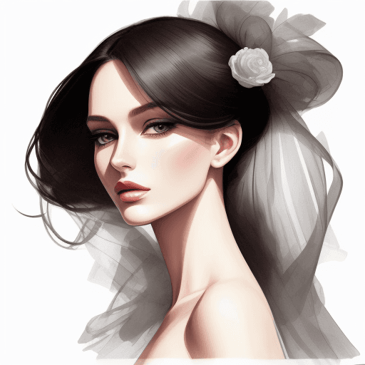 AI generated: fashion illustration, elegant and beautiful face, in the style of René Gruau --ar 1:2