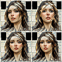 AI generated: a collage of women's faces in mosaic, in the style of andrew atroshenko, peter gric --ar 73:109 --st...