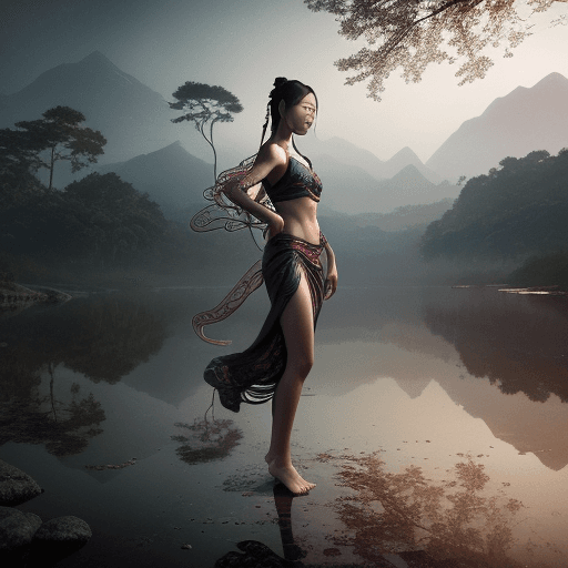AI generated: delicious, epic, oriental asien style, , ambient music, album art - 
,ripple, tech, dark ambient, di...